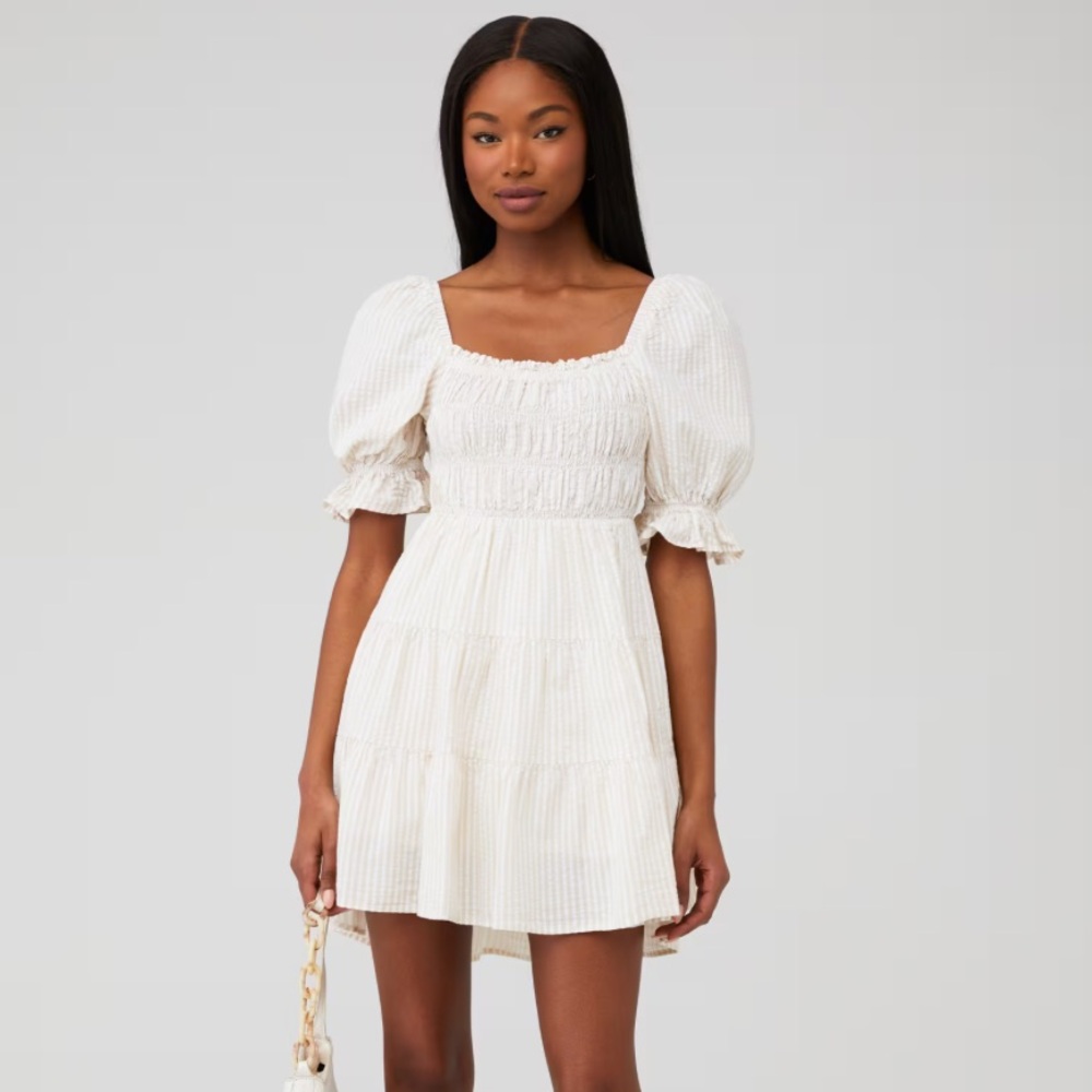 Minkpink Puff Sleeve Mini Dress